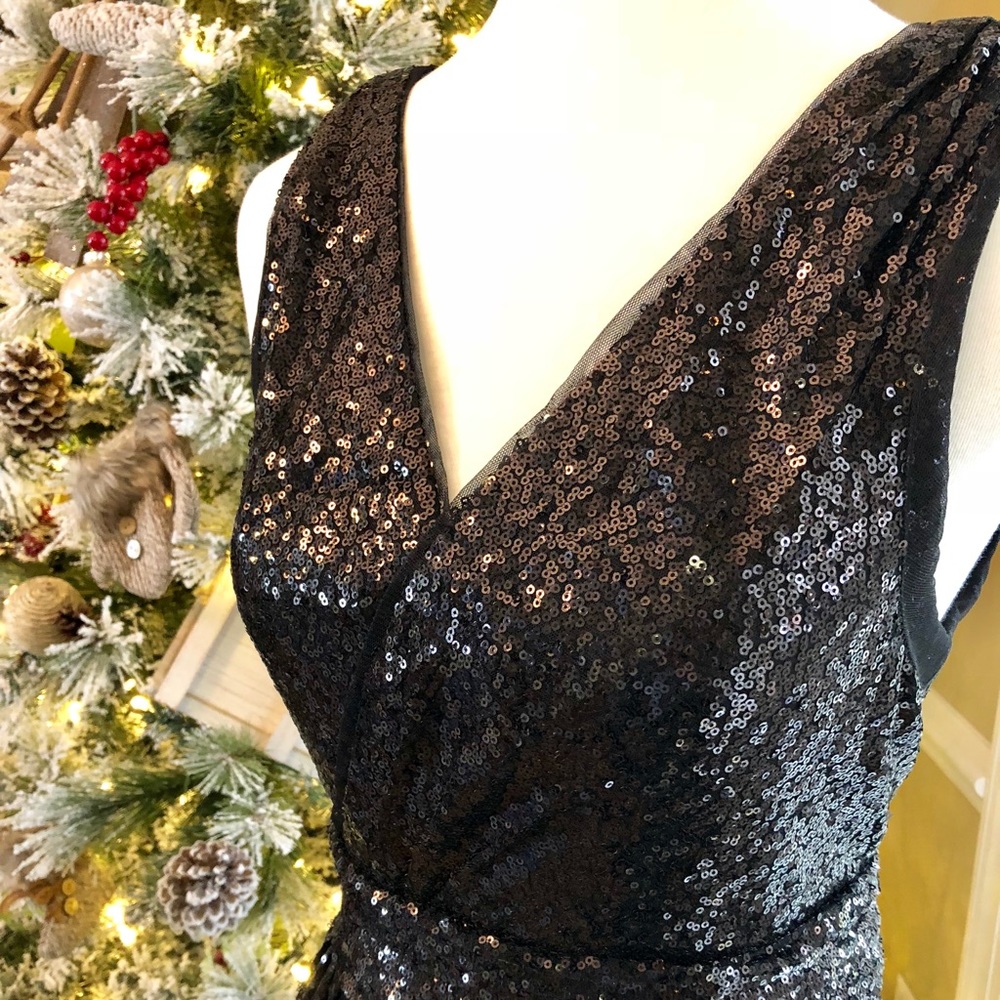 Sleeveless Sequin Gown